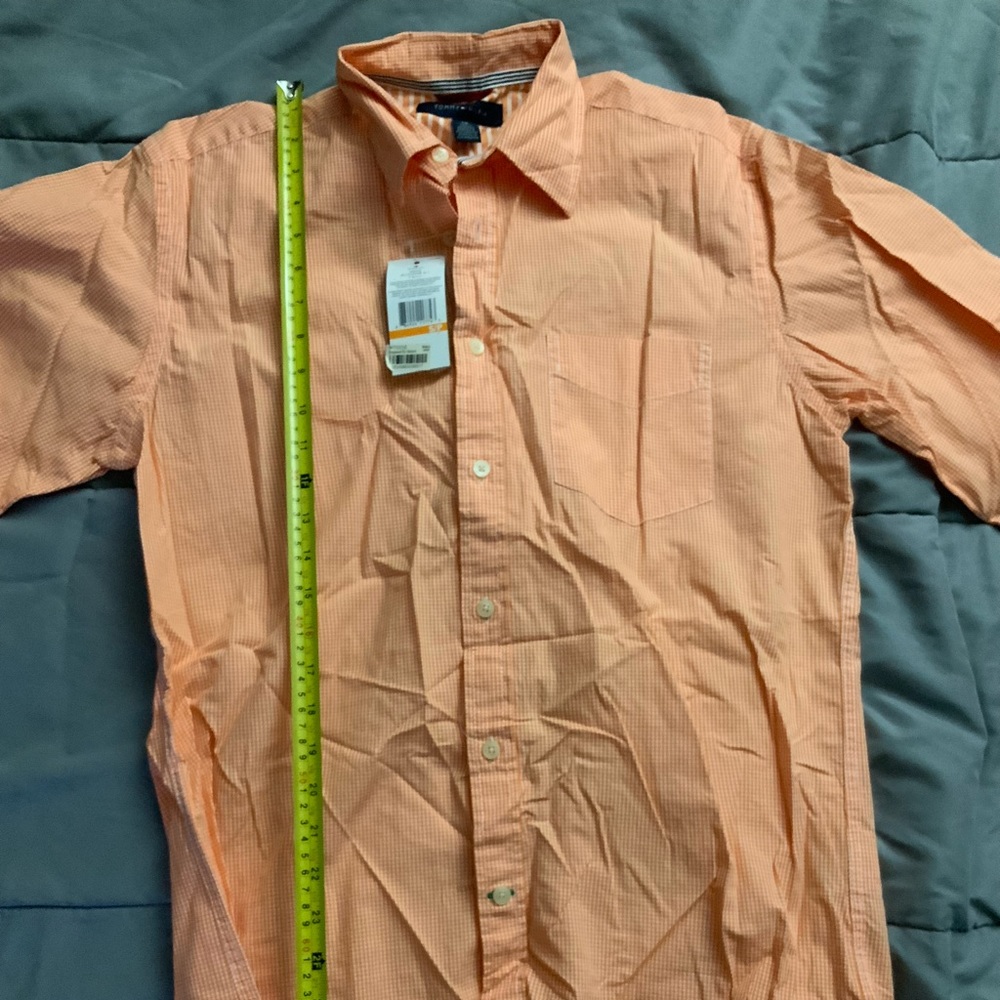 NWT Tommy Hilfiger Gingham L/S Orange S